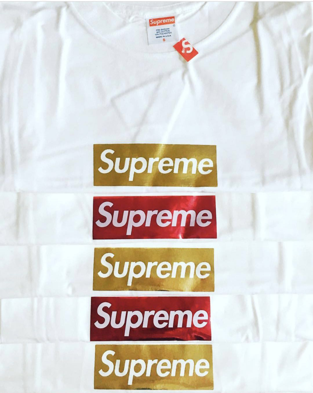 gold supreme shirt