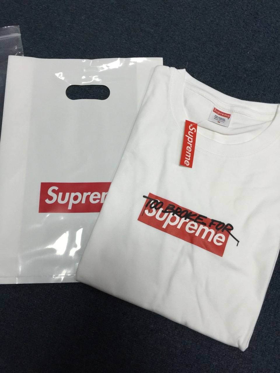 too broke for supreme shirt