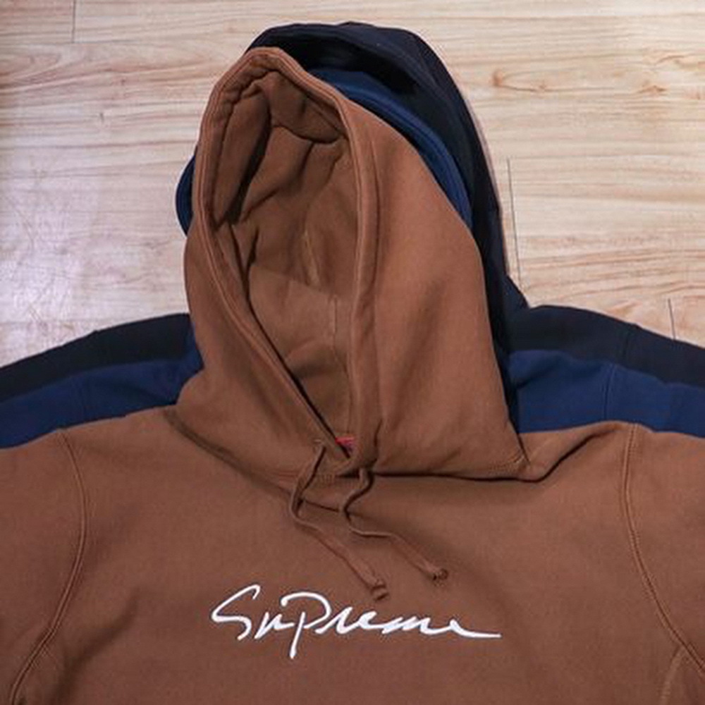 supreme script hoodie