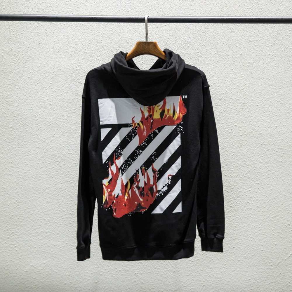 off white flame sweatshirt