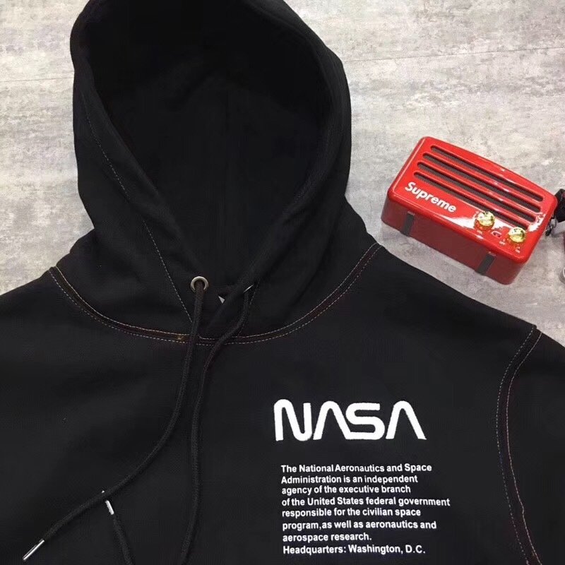 heron preston nasa hoodie black