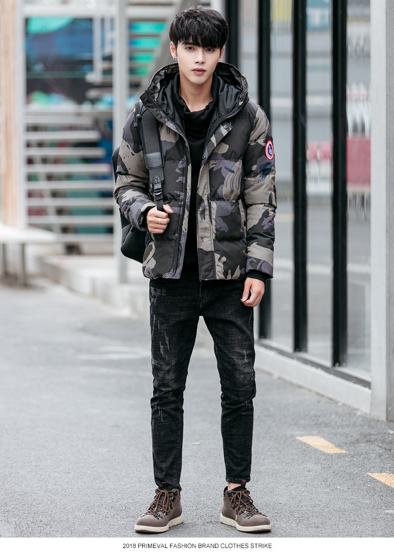 Men S Coat 2018 Winter New Camouflage Thickening Down Coat Canada Fashion Winter Jacket Camo