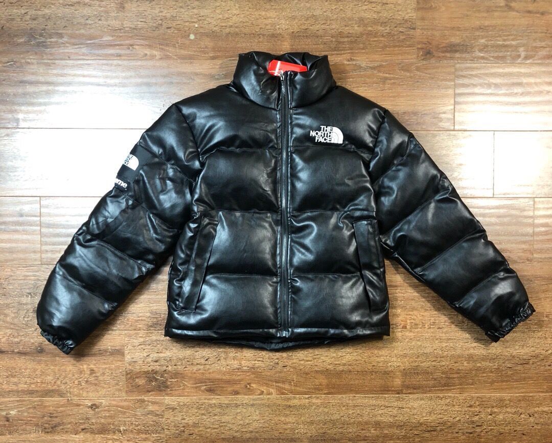 supreme leather down jacket