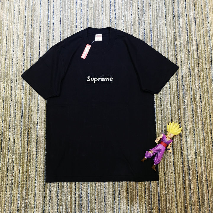 swarovski box logo tee