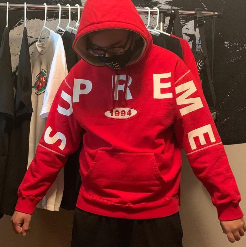 supreme spread logo hooded sweatshirt