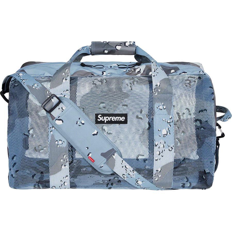 blue supreme duffle bolsa