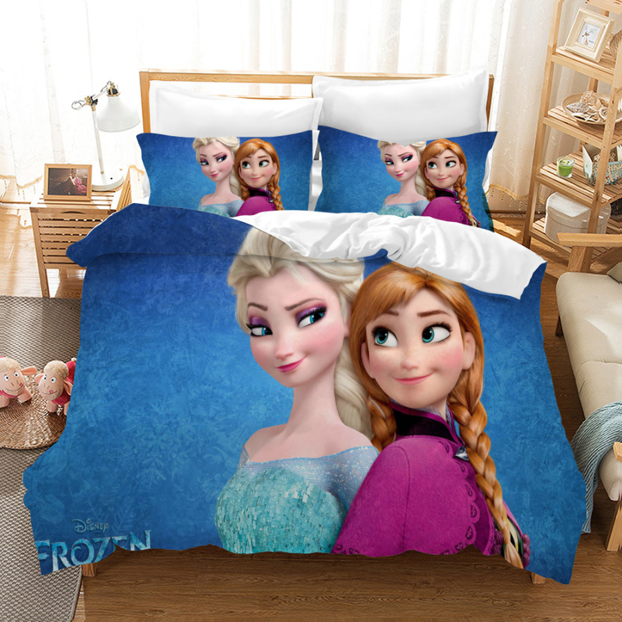 Frozen 2 Disney Anna & Elsa Design kids Bedding Duvet Cover with Matching Pillow Case