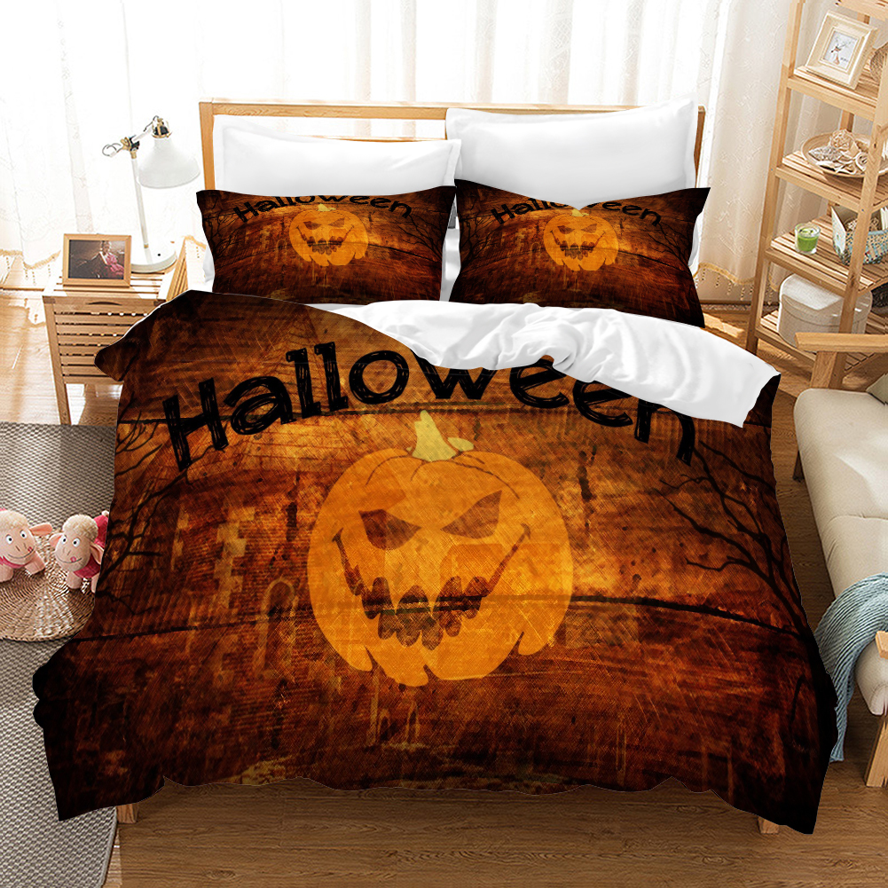 Halloween King Size Duvet Cover Set by Super accessory, Funny Cartoon