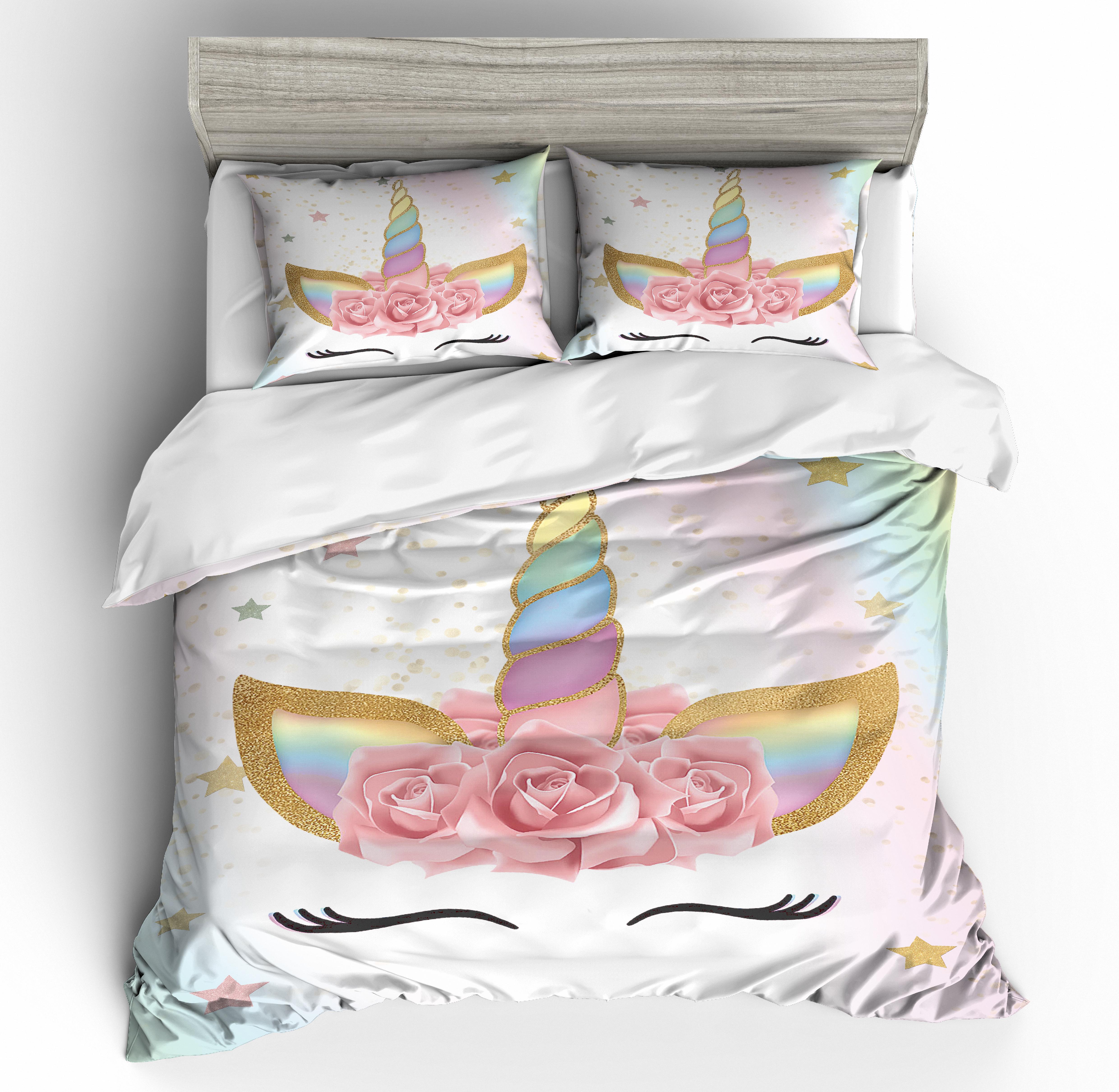 unicorn eyelash bedding