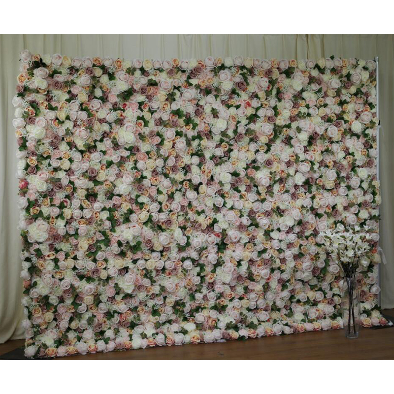 LFB1151 Luckygoods high quality roll up rose floral wall ...