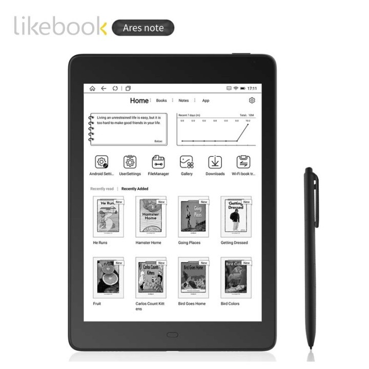2019 New Model Likebook Ares Note 7 8 Inch Ebook Reader 2g 32gb 8 Core Bezel Design