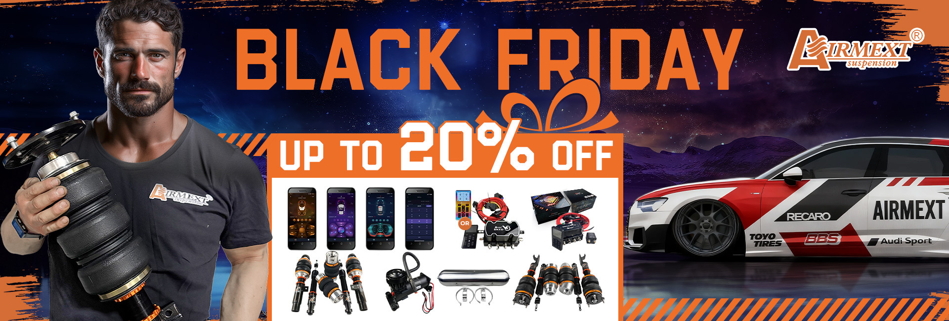 AIRMEXT air suspension, air strut, air spring, tuning vehicle