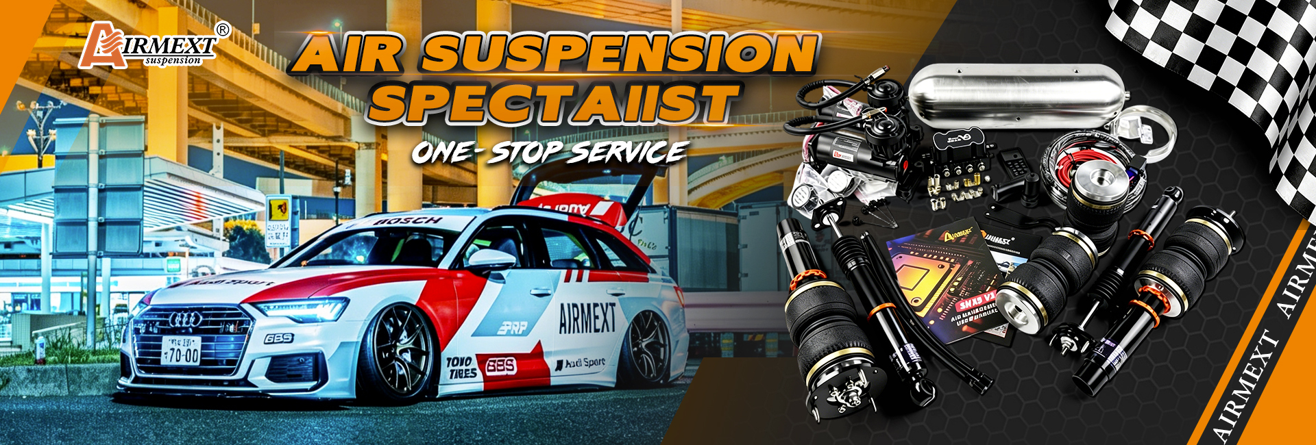 AIRMEXT air suspension, air strut, air spring, tuning vehicle