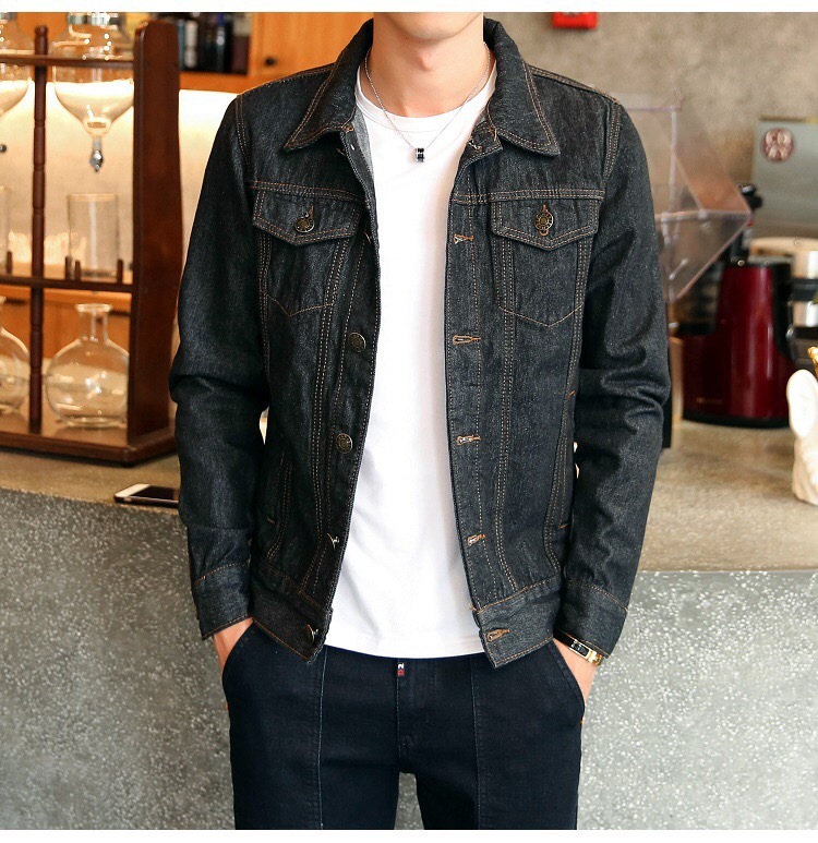 plus size mens denim jacket