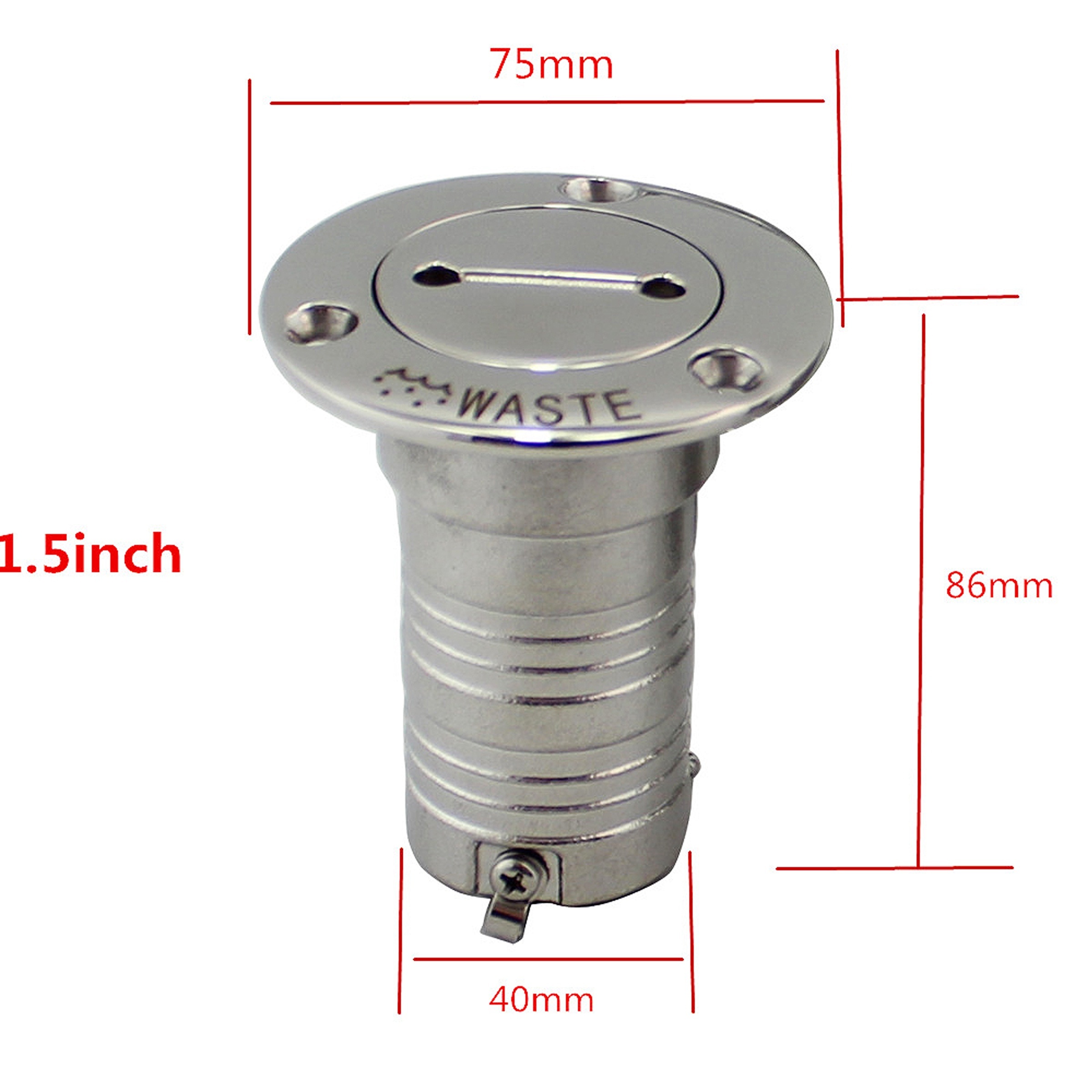 Boat Hardware Fuel Deck Filler 316 Marine Grade Stainless Steel Key Cap