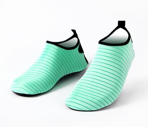 BEOT 3D Printed Water Sports Shoes Barefoot Quick-Dry Famaica Flag Green Aqua Yoga Socks for Men Women