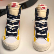 sports shoes with blazer
