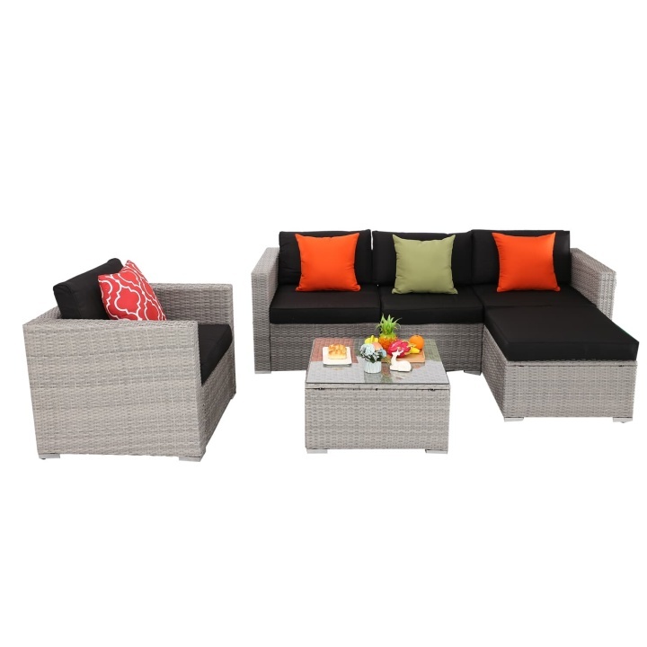 Htth 6 Piece Outdoor Patio Furniture, Patioroma Outdoor Furniture Sectional Sofa Set