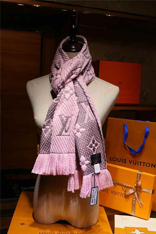 Louis Vuitton Wool Silk Logomania Scarf Verone 117315