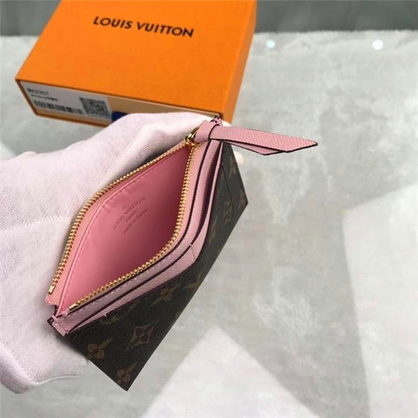 Louis Vuitton M62257pink ZIPPED CARD HOLDER