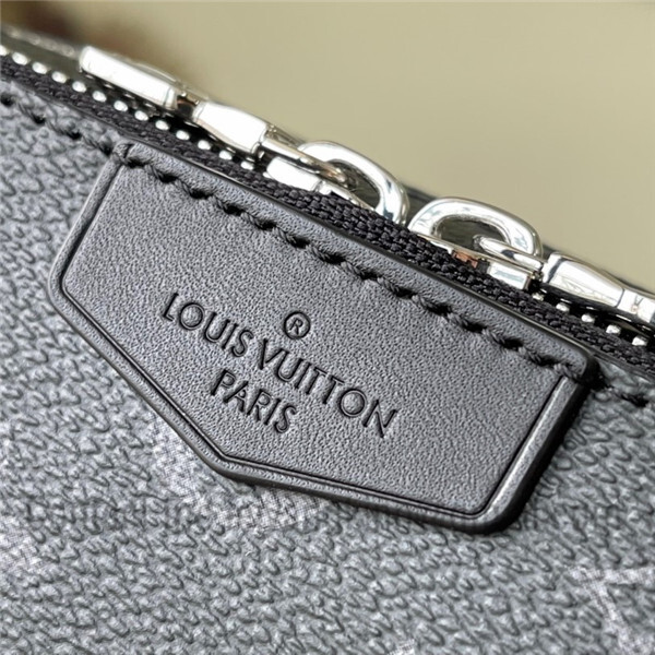 Authentic LOUIS VUITTON Damier Graphite Alpha Wearable Wallet N60418  Shoulder