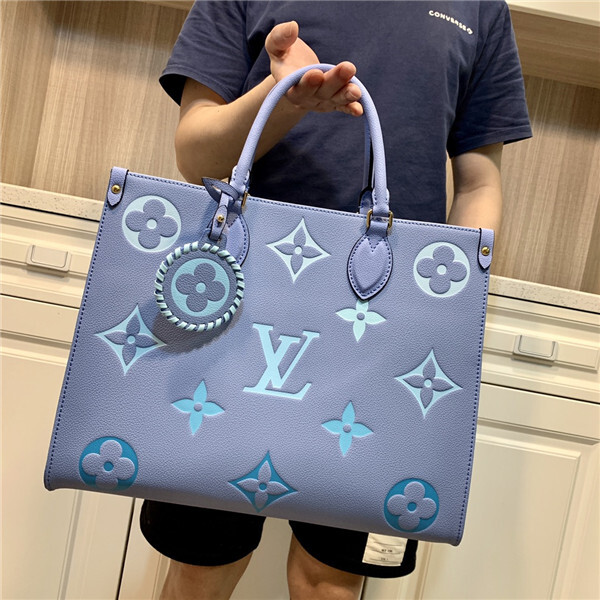 Louis Vuitton Onthego MM Summer Blue  Bags, Beige handbags, Louis vuitton  bag