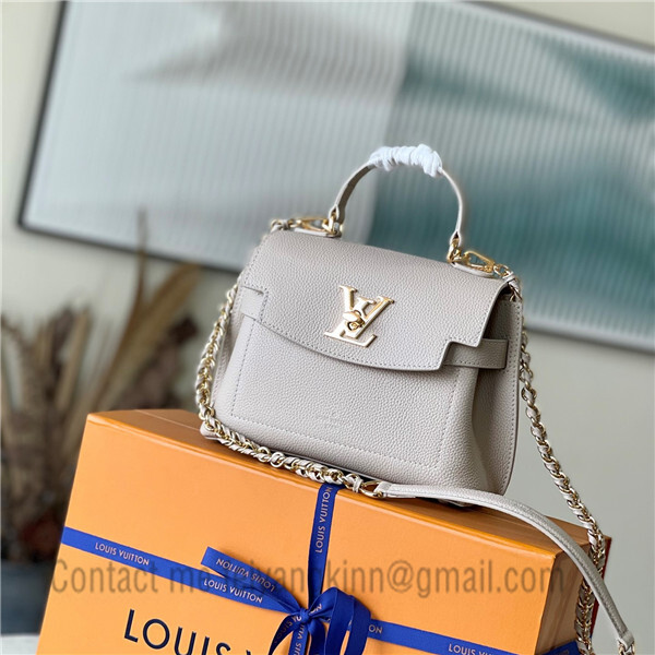 Louis Vuitton LV Women Lockme Ever Mini Handbag Greige Grained
