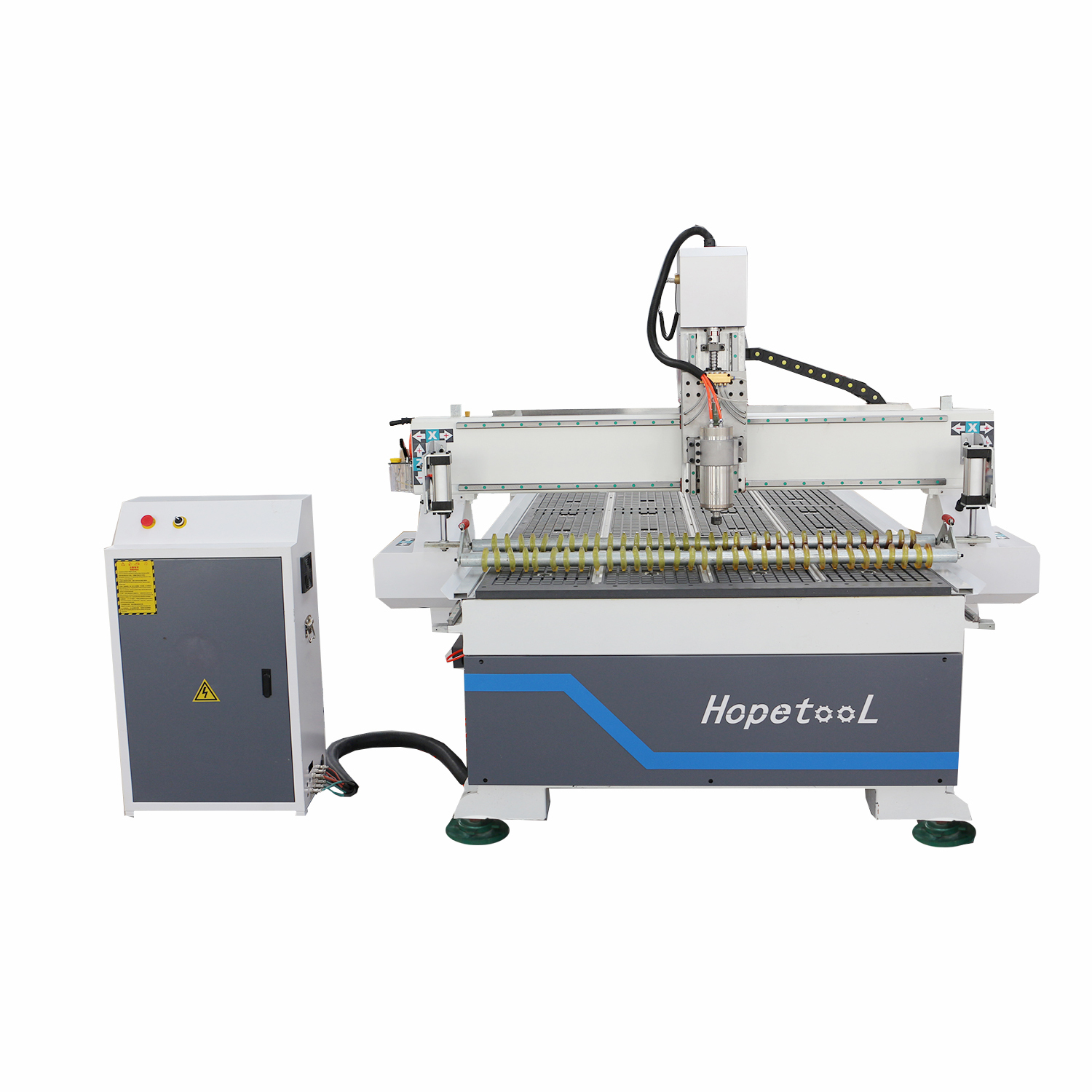 4*8 wood cnc router with pressure wheel