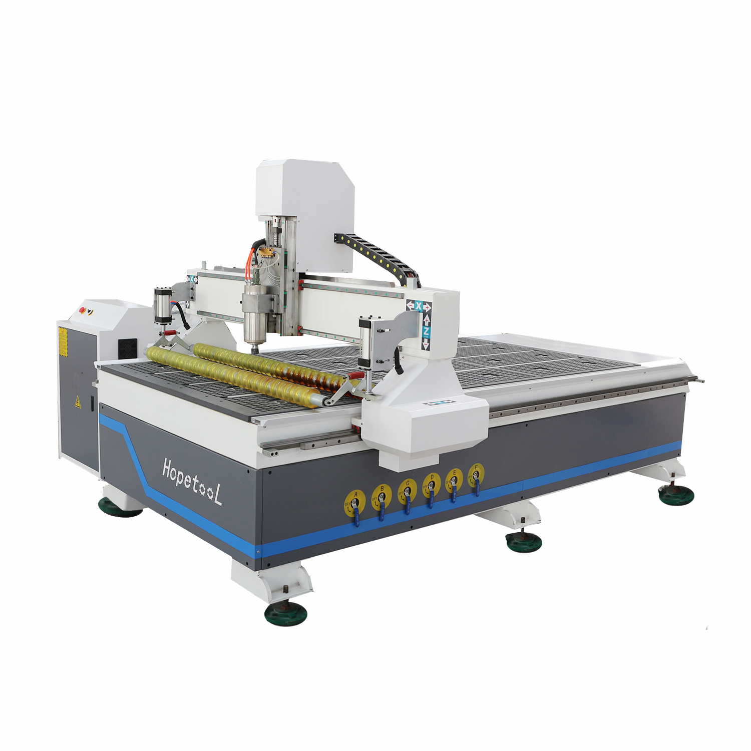 4*8 wood cnc router with pressure wheel