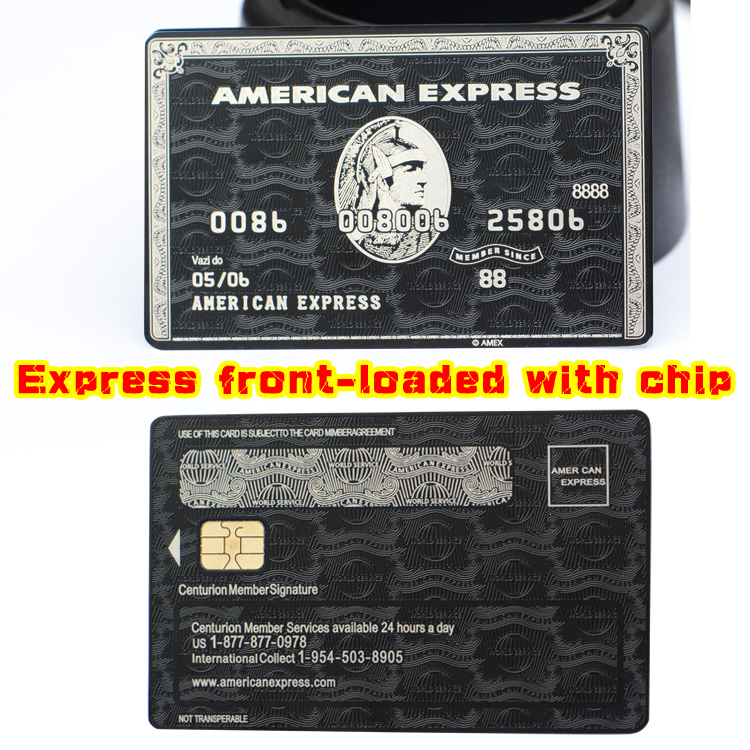 Custom Metal American Express Centurion Black Card Not Real AMEX Black Card 
