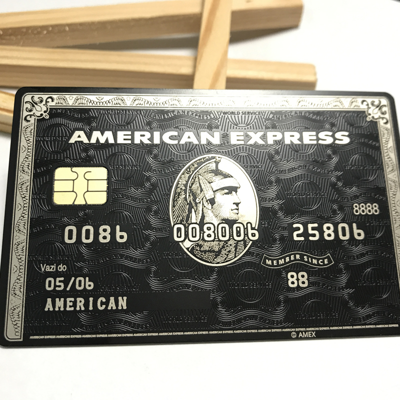 Customizable American Express Centurion Metal Black Card Collect Black Amex Card