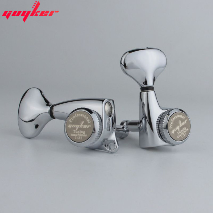 Guyker Guitar Machine Heads 1:21 Rear Locking Tuners Guitar Tuning Pegs ...