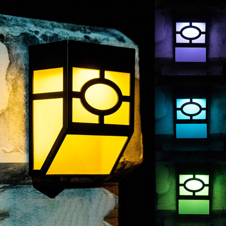 Outdoor Solar Powered Wall Lamp Garden Hotel Patio Led Light Decoration