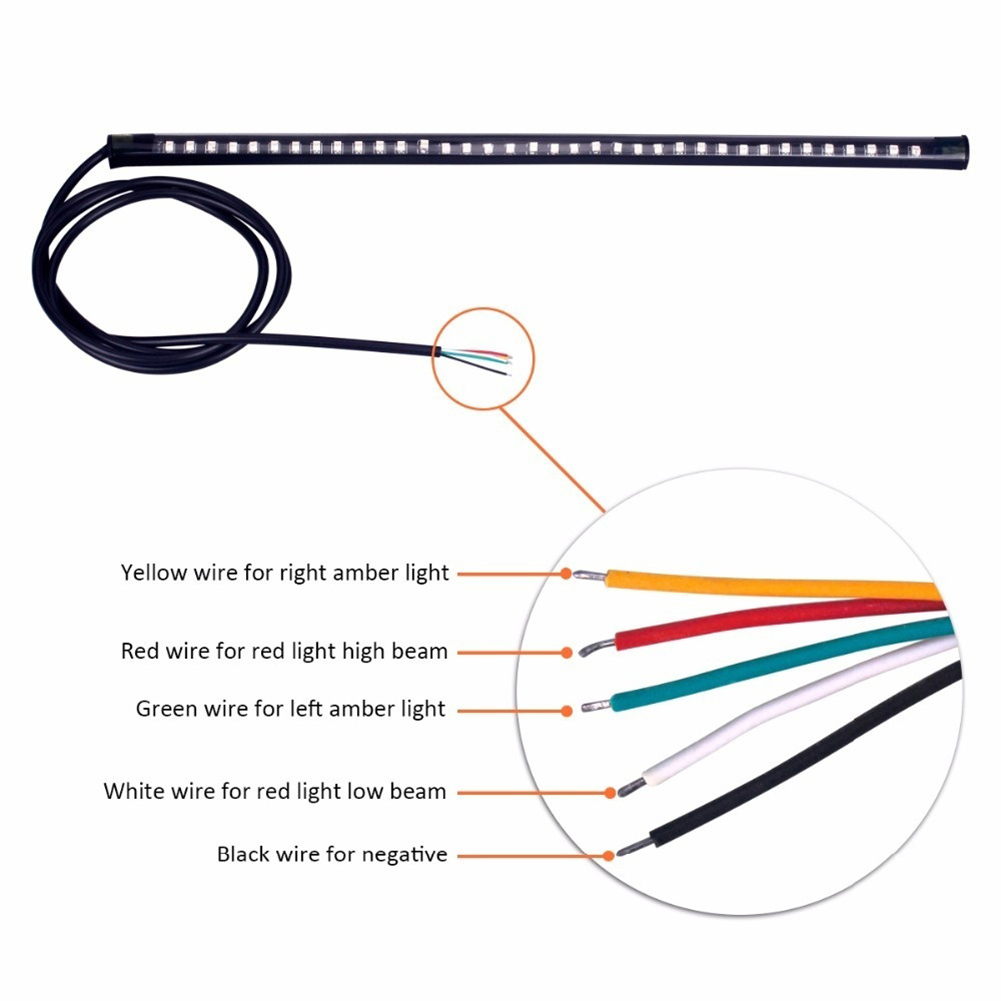 Led Tail Light Strip Wiring Diagram : Led Car Van Trunk Tailgate Tail
