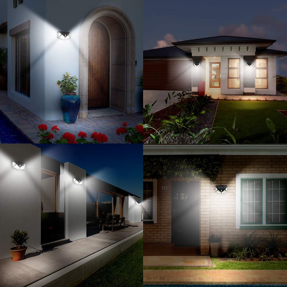 Waterproof 100 Led Solar Power Motion Sensor Light Garden Wall Lamp