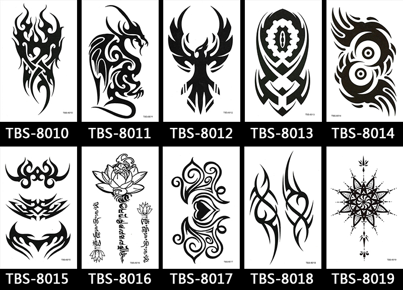 Waterproof Temporary Totem Tattoo Sticker Full Arm Skull Floral Tattoo Stickers For Women & Man TBS-8010-8049 Waterproof Temporary Totem Full Arm Skull Floral Tattoo Stickers