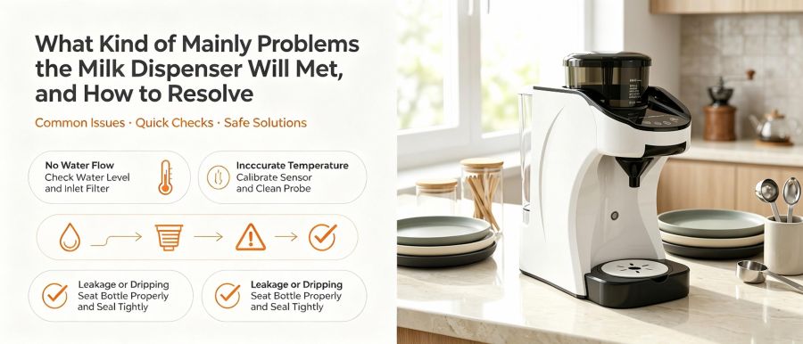 what kind of mainly problem the milk dispensor will met  ,and how to resolve