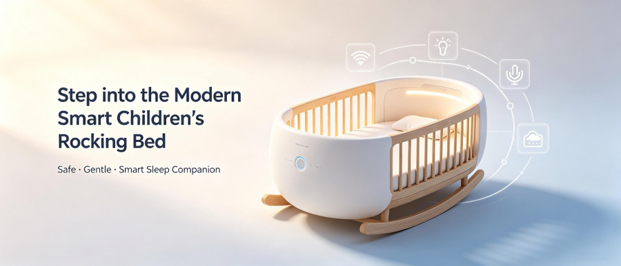 Step into the Modern Smart Children's Rocking Bed