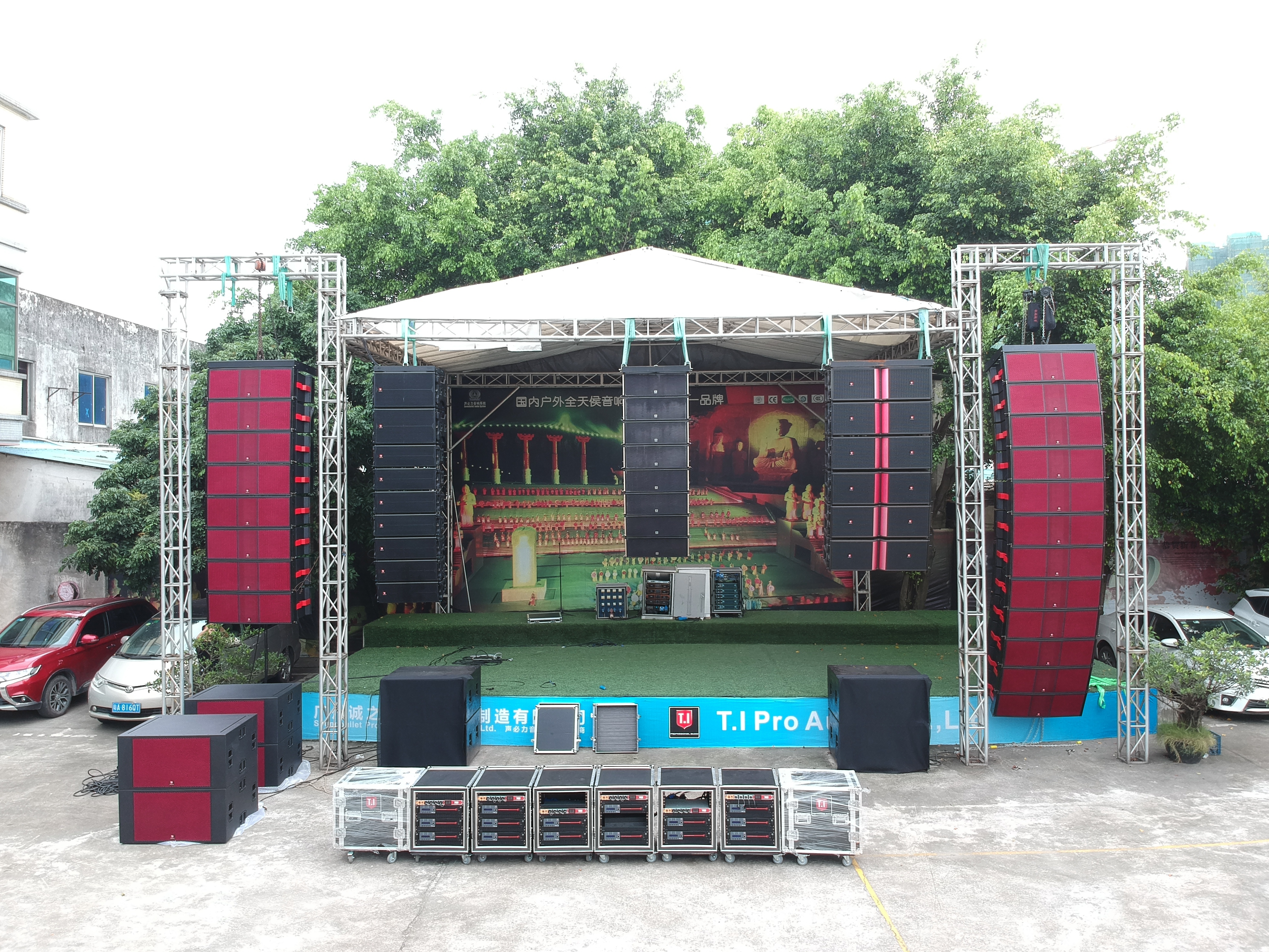 MAX215---T.I Pro Audio waterproof passive dual 15 inch best line array speakers 