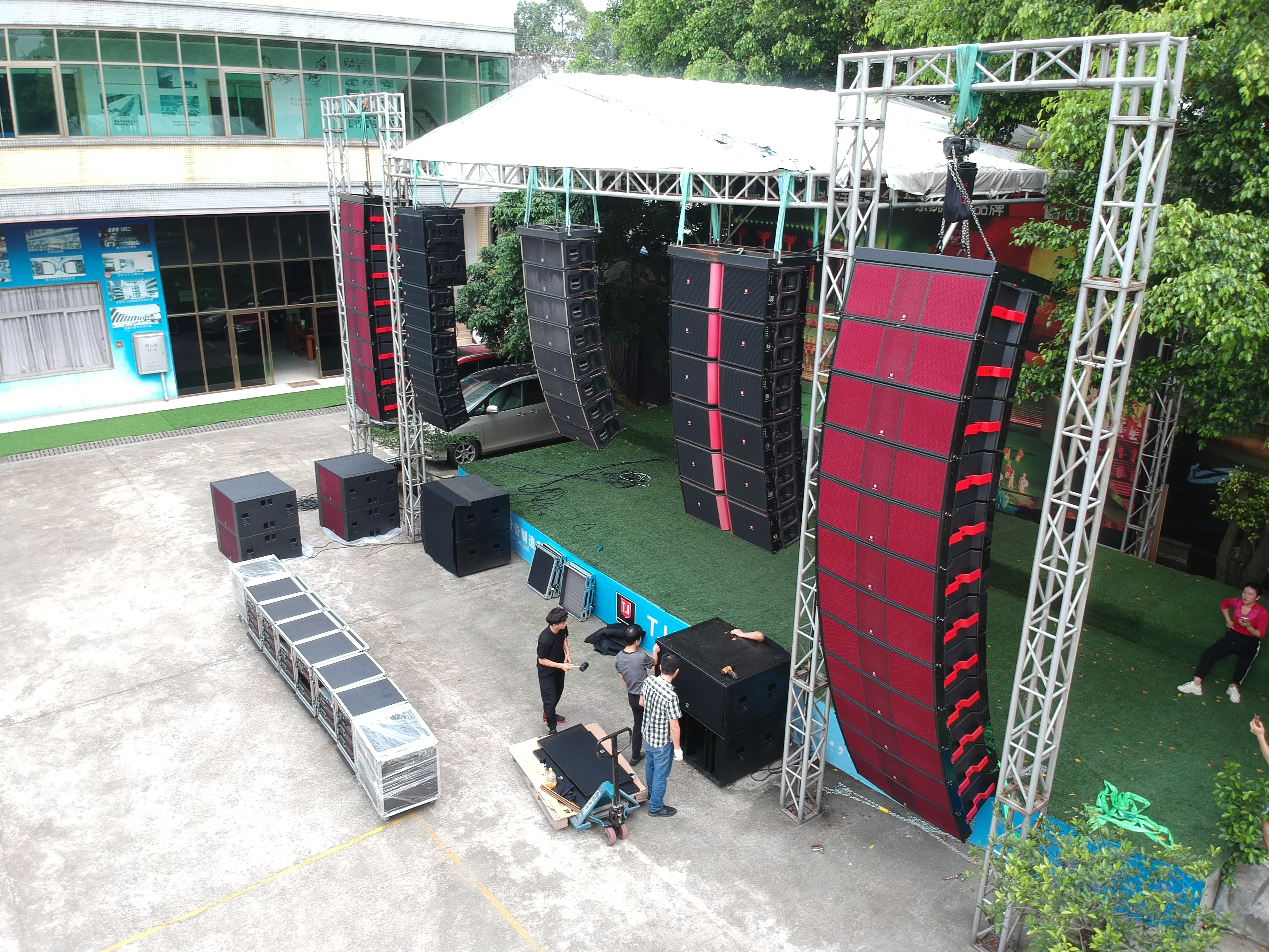 MAX215---T.I Pro Audio waterproof passive dual 15 inch best line array speakers 