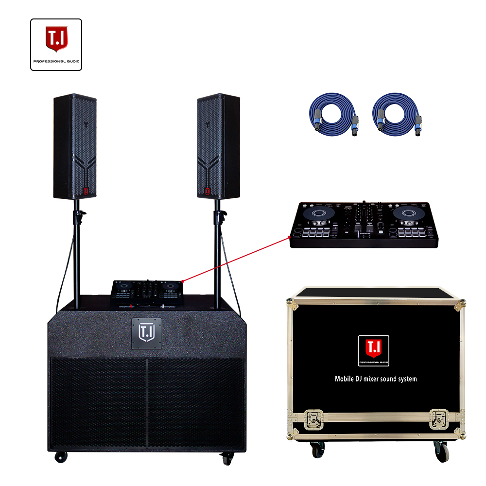 T.I Pro Audio new arrival professional dual 8 inch powered speakers with dj 18 inch subwoofer for show. 