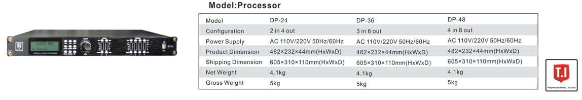 DP series Processor T.I Audio, Processor