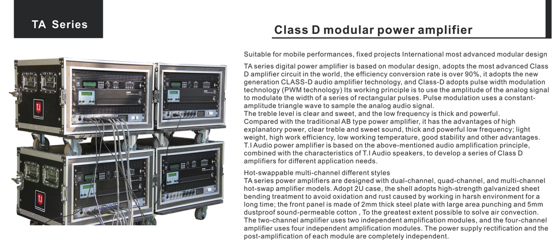  TA Series Class D Modular Power Amplifier 