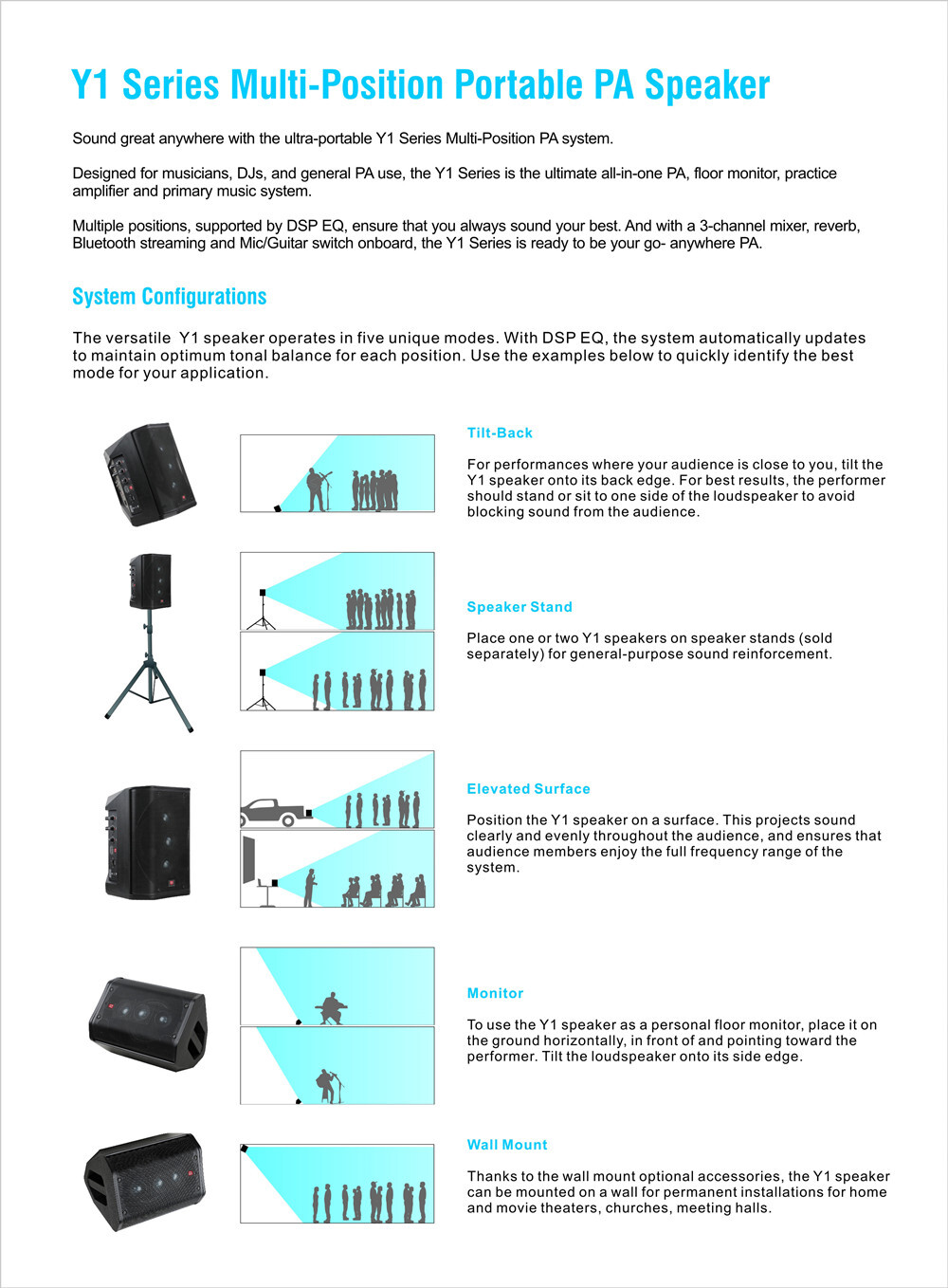  Y1 and Y1-B, battery bluetooth mini multi use speaker  Y1 and Y1-B, battery bluetooth mini multi use speaker