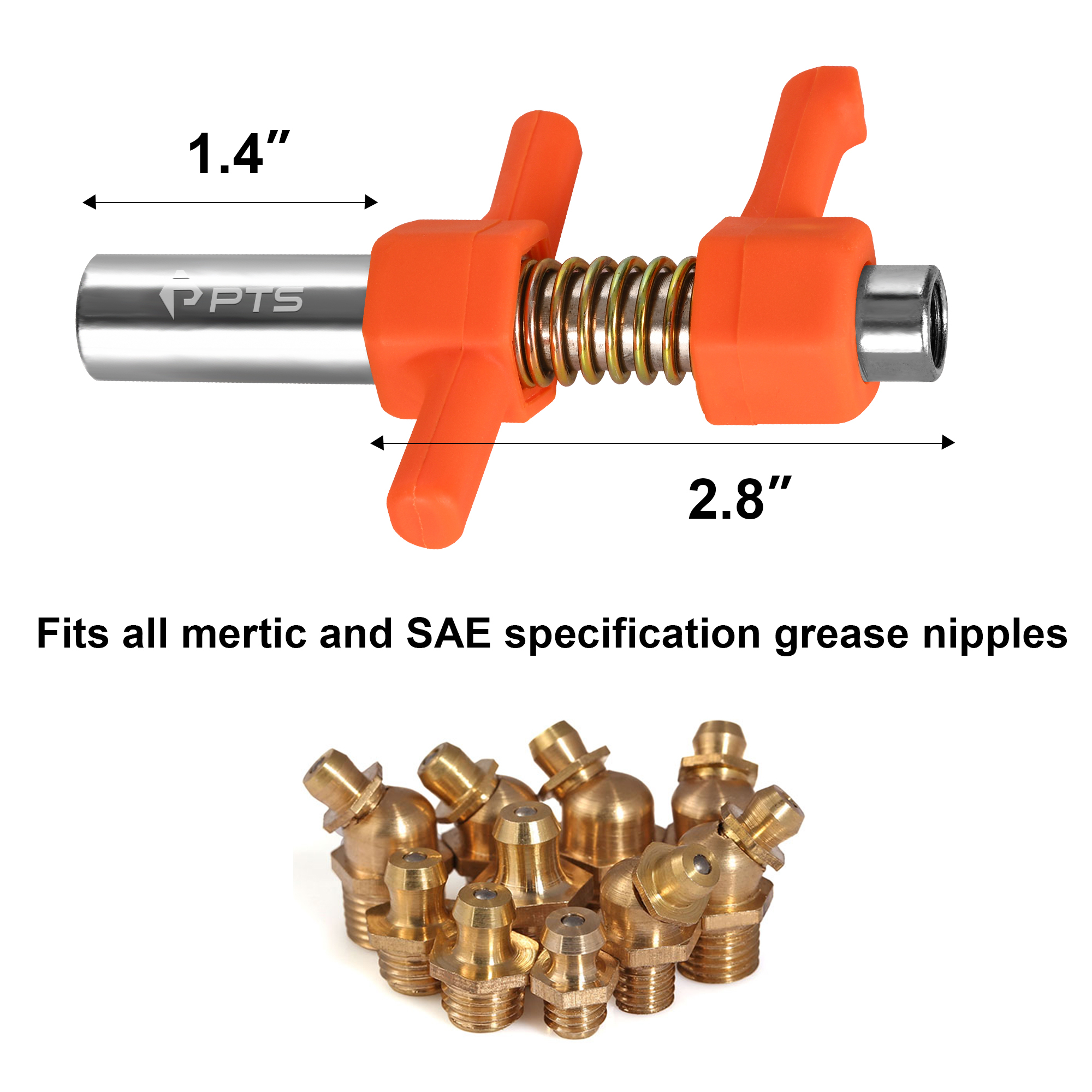 PTS Pro Tool Solution Grease Gun Coupler Quick Connect Attachment