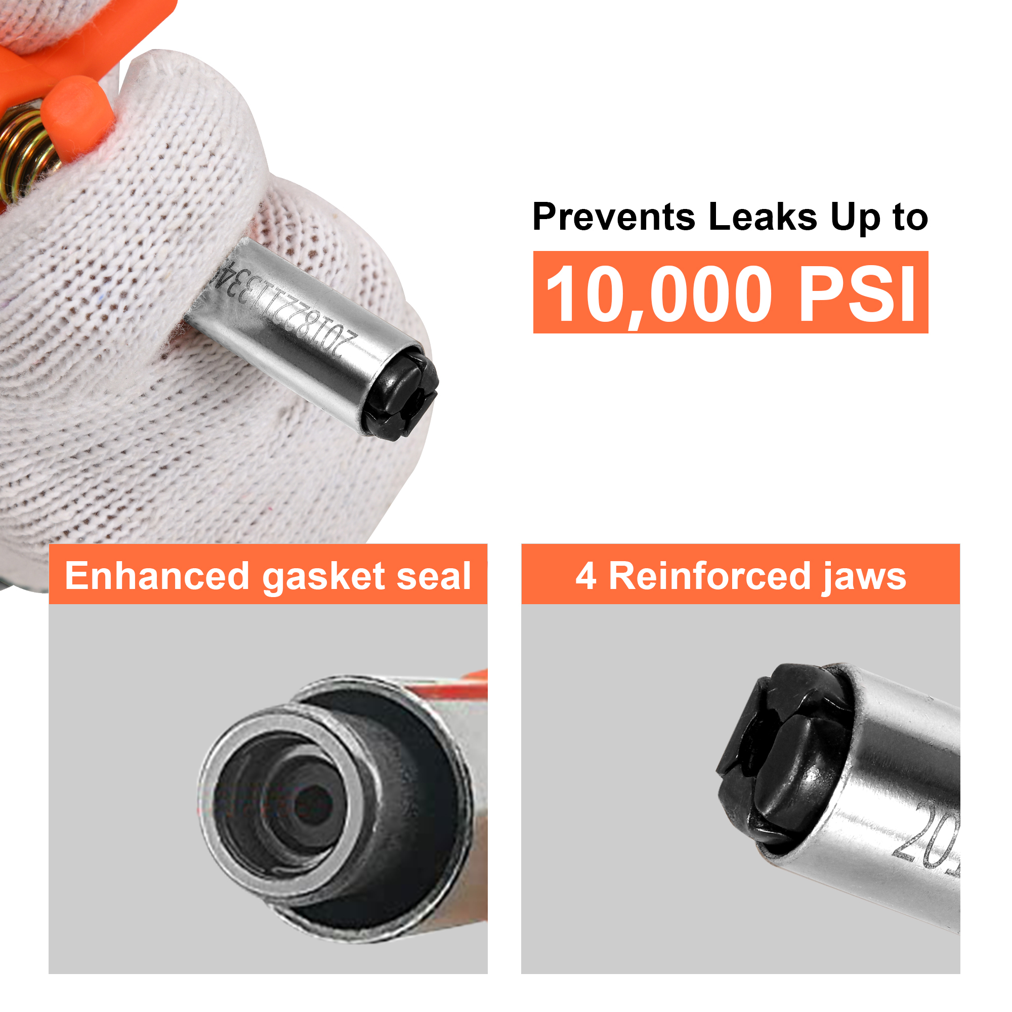 PTS Pro Tool Solution Grease Gun Coupler Quick Connect Attachment