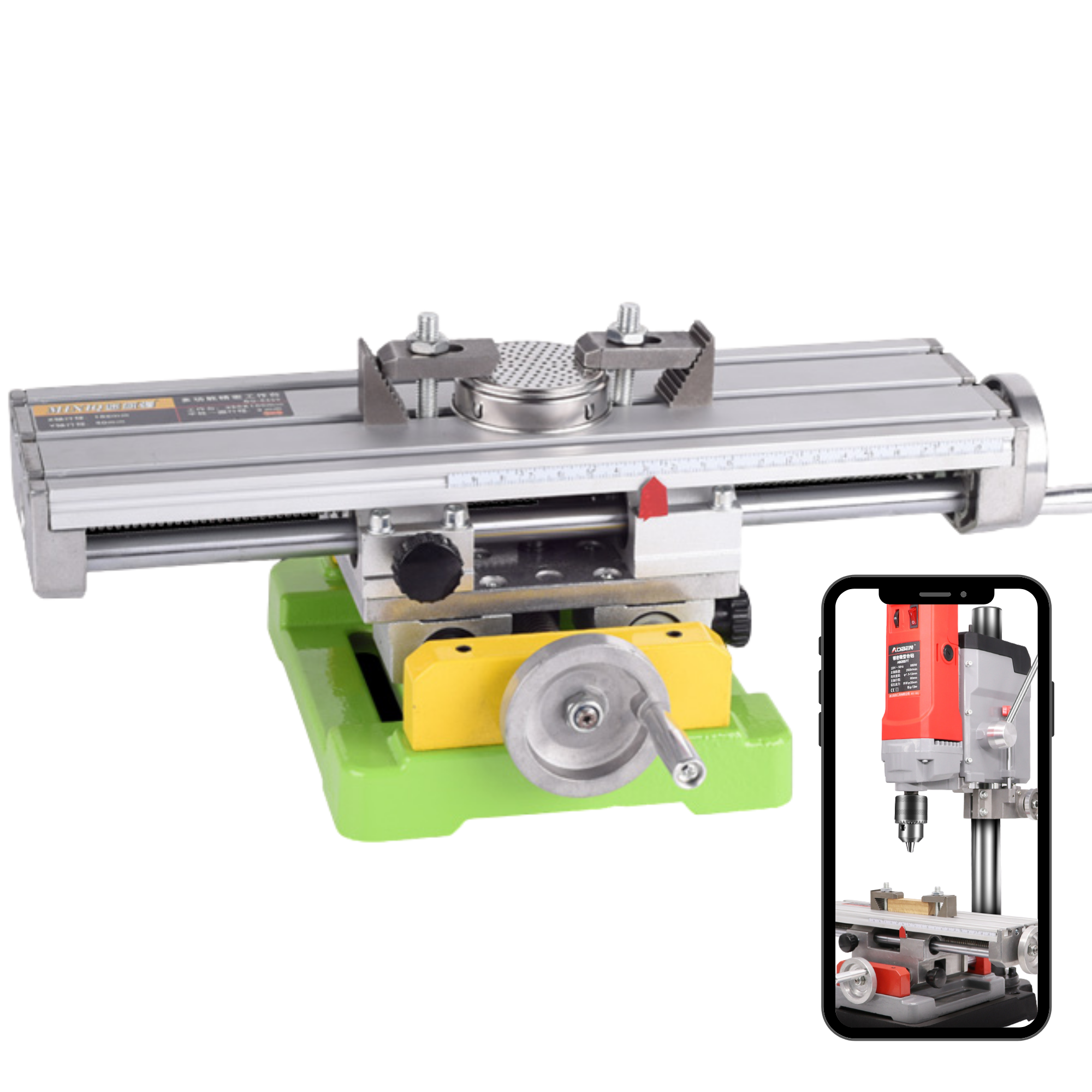 Multifunction Milling Working Table 2 Axis Cross Slide Compound Bench Drill Vise 