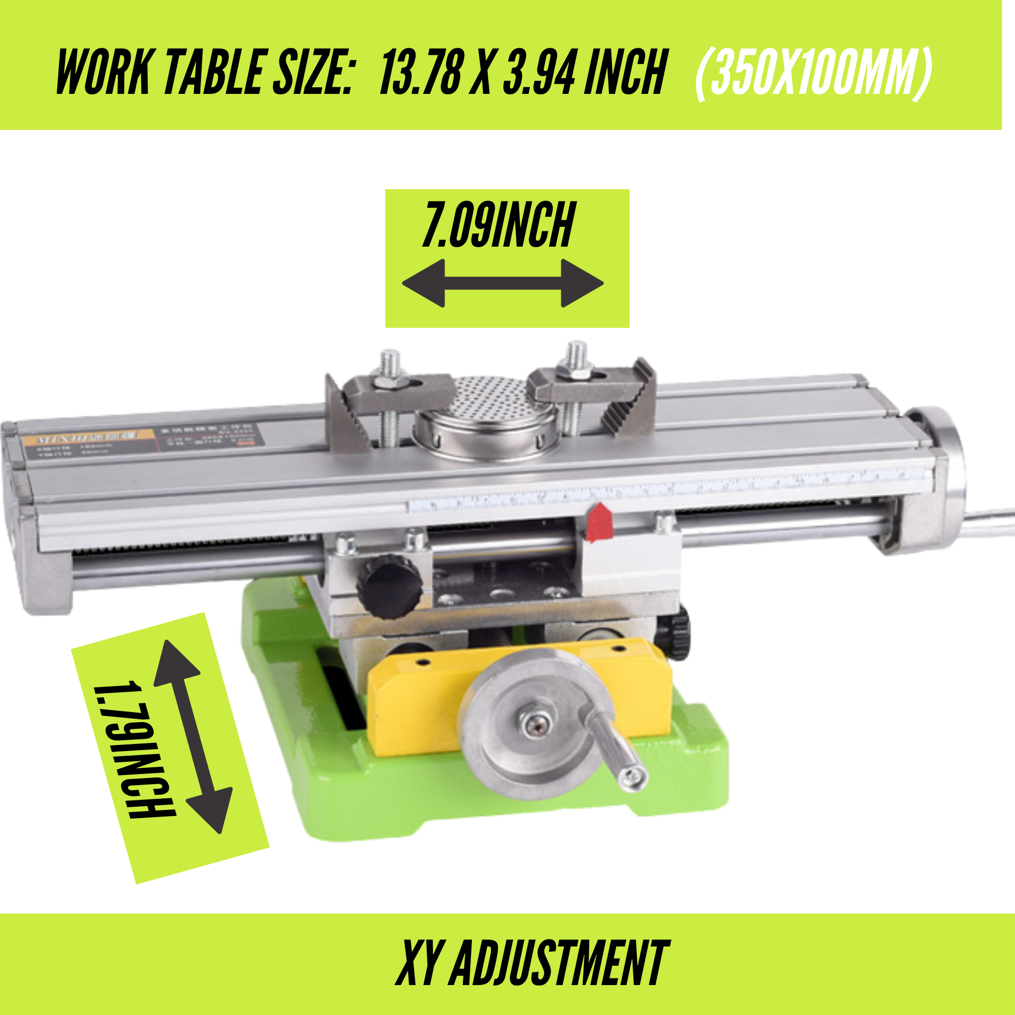 Compound Mini Milling Machine XY-axis Work Table Cross Slide Bench Drill Vise 