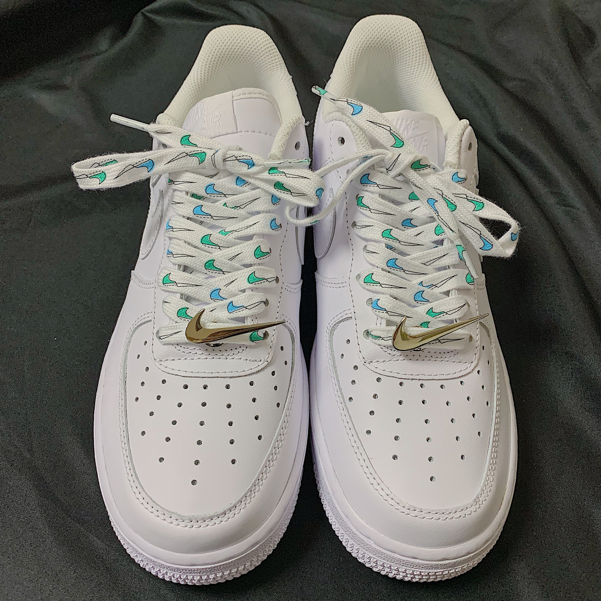 Printed SHOELACES For NIKE AJ AF1 /WHITE SHOES