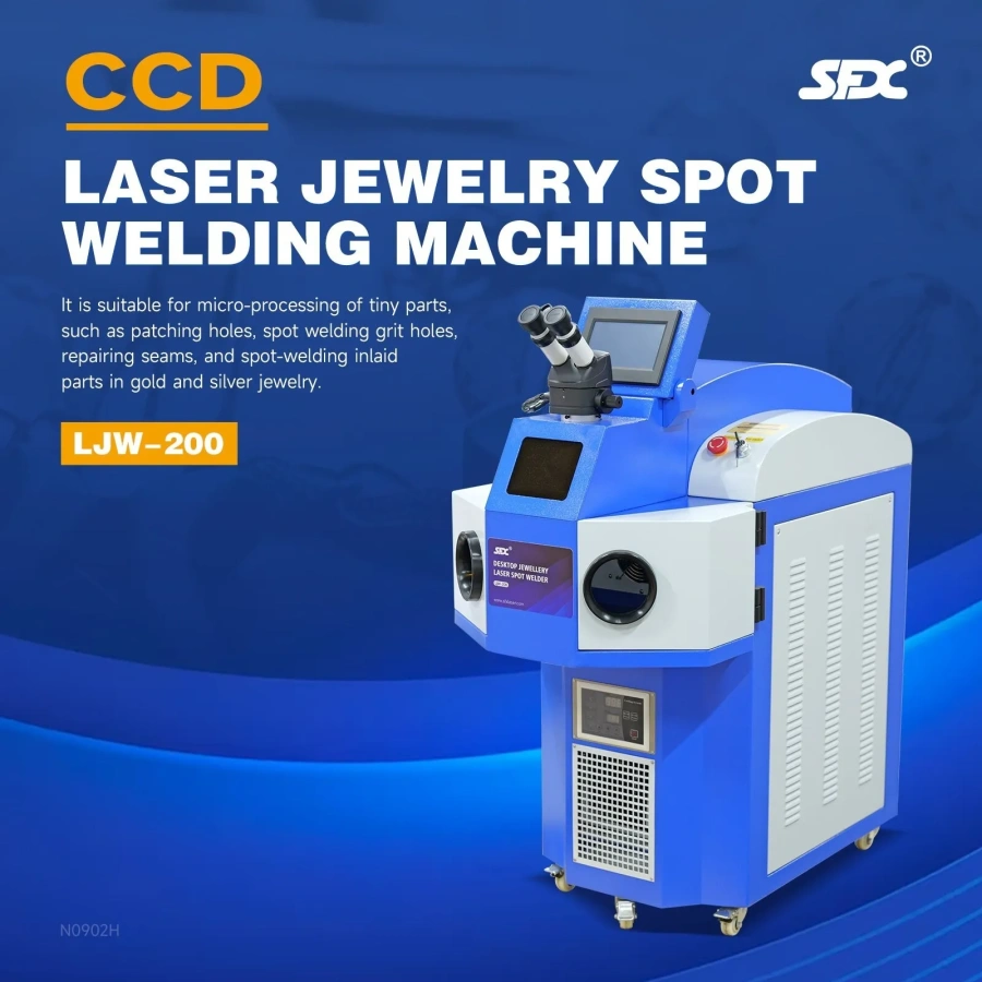 SFX 200W Laser Jewelry Spot Welding Machine With CCD Microscope for High Precision Gold Silver Jewelry Spot Welding